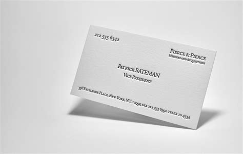 patrick bateman business card ideas.